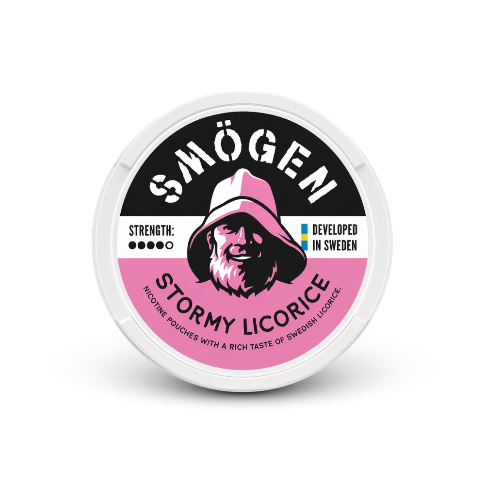 Smögen Stormy Licorice – dóza nikotínových vrecúšok
