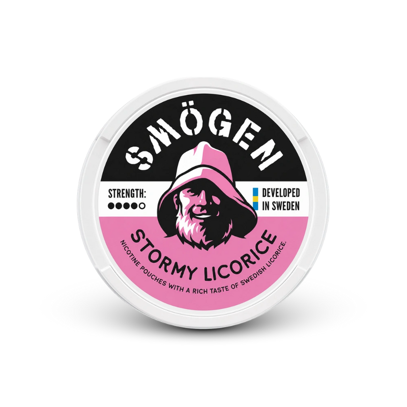 Smögen Stormy Licorice – dóza nikotínových vrecúšok