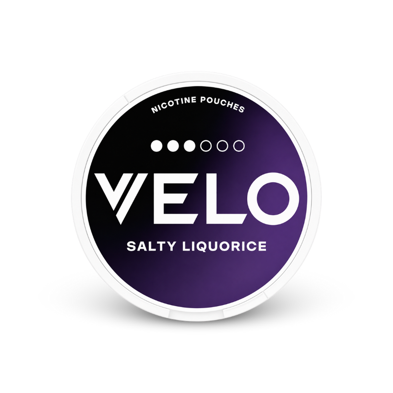 VELO Salty Liquorice – dóza nikotínových vrecúšok