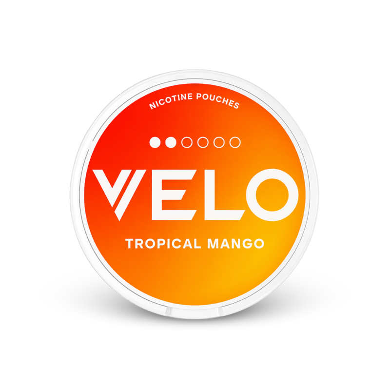 VELO Tropical Mango Slim – dóza nikotínových vrecúšok
