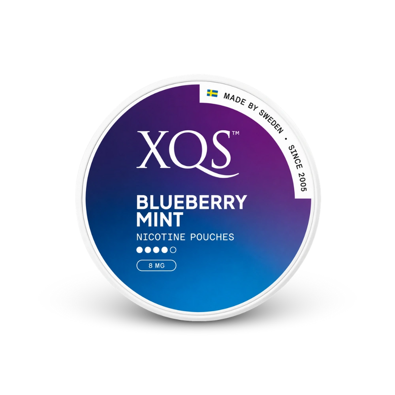 XQS Blueberry Mint Strong – dóza nikotínových vrecúšok