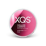 XQS Hallon Lakrits Slim Strong – dóza nikotínových vrecúšok