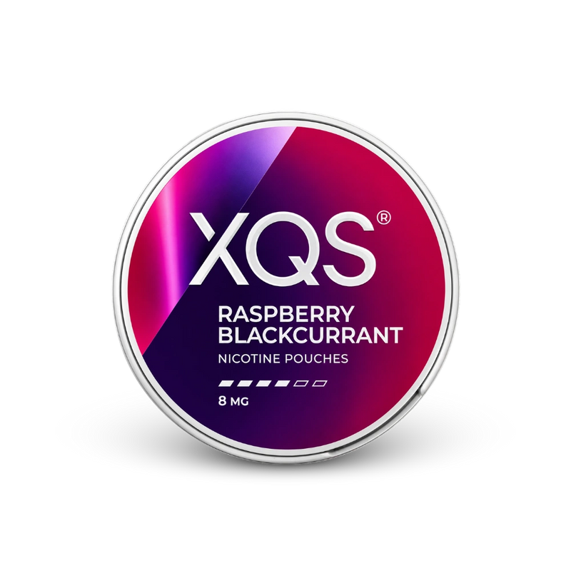 XQS Raspberry Blackcurrant Slim Strong – dóza nikotínových vrecúšok