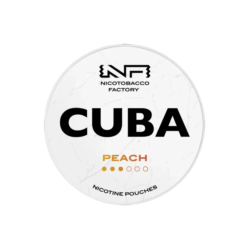 CUBA White Peach – dóza nikotínových vrecúšok