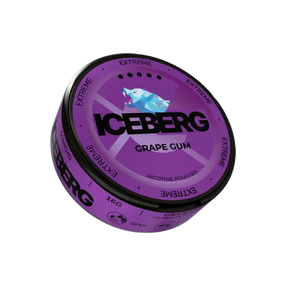 ICEBERG Grape Gum 50mg – dóza nikotínových vrecúšok