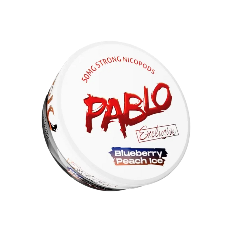 Pablo Exclusive Blueberry Peach Ice 50mg – dóza nikotínových vrecúšok