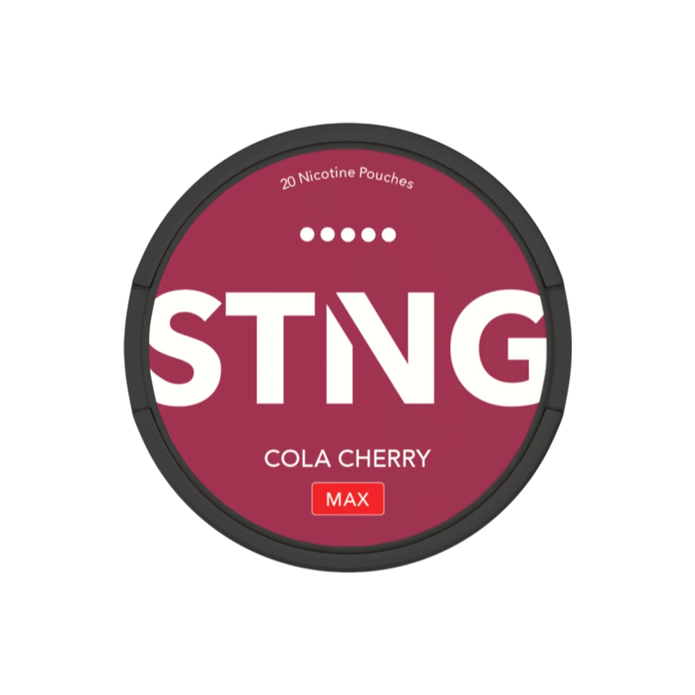 STNG Cola Cherry MAX (EN) – dóza nikotínových vrecúšok