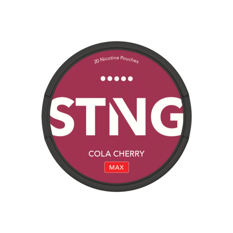 STNG Cola Cherry MAX (EN) – dóza nikotínových vrecúšok