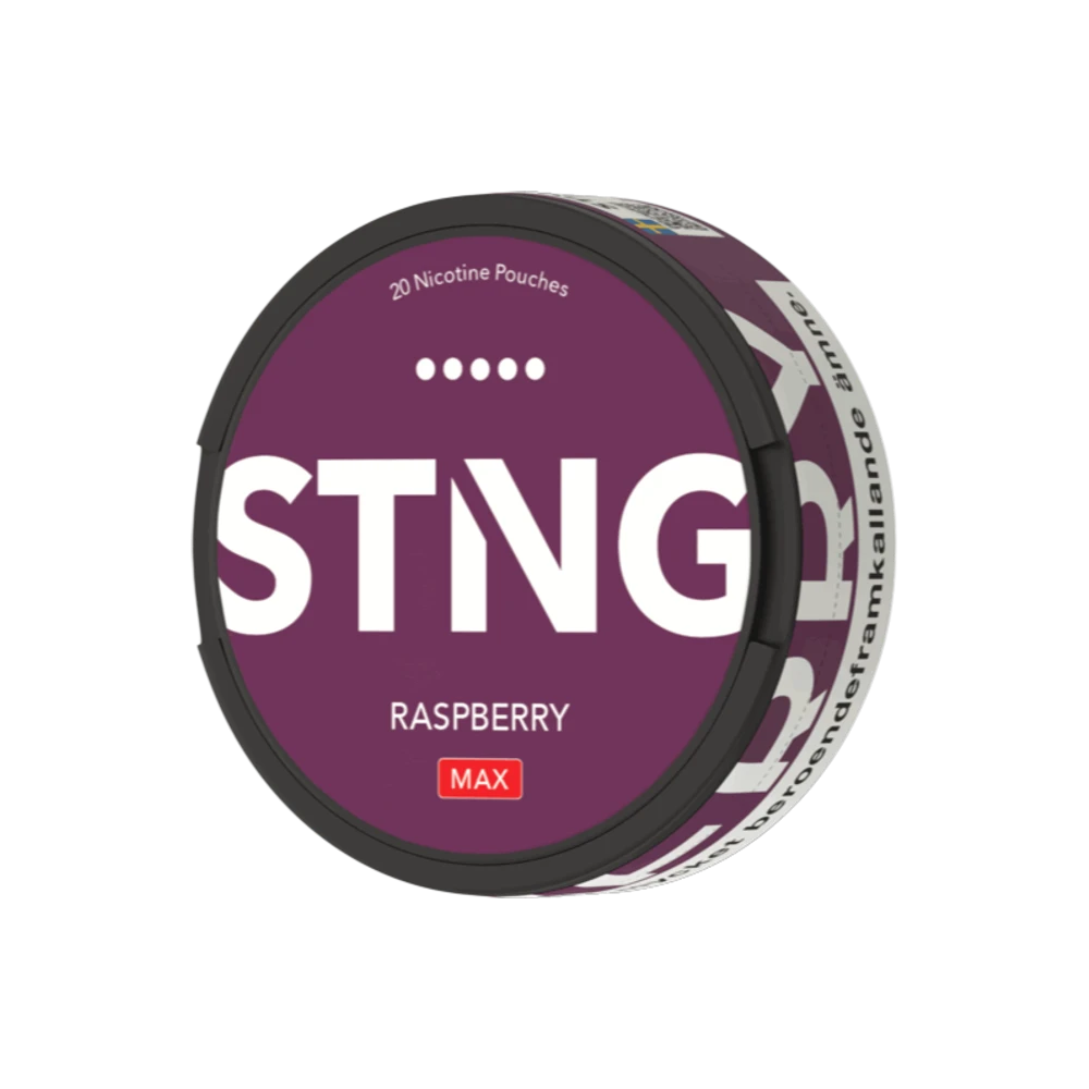 STNG Raspberry MAX (EN) – dóza nikotínových vrecúšok