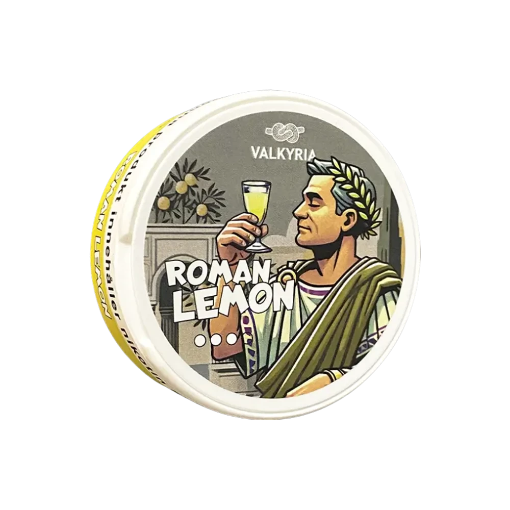 Valkyria Roman Lemon Regular – dóza nikotínových vrecúšok